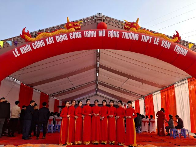 Le khoi cong Cong trinh mo rong Truong THPT Le Van Thinh